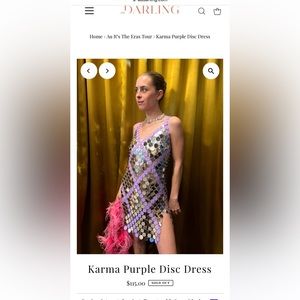 Au Darling Karma Purple disco dress. Only worn to try on